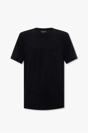 Tシャツ・カットソー DOLCE  GABBANA Men T Shirts G8PT1T G7F2I N0000 Black Cotton T-shirt with branded tag in Black for Men